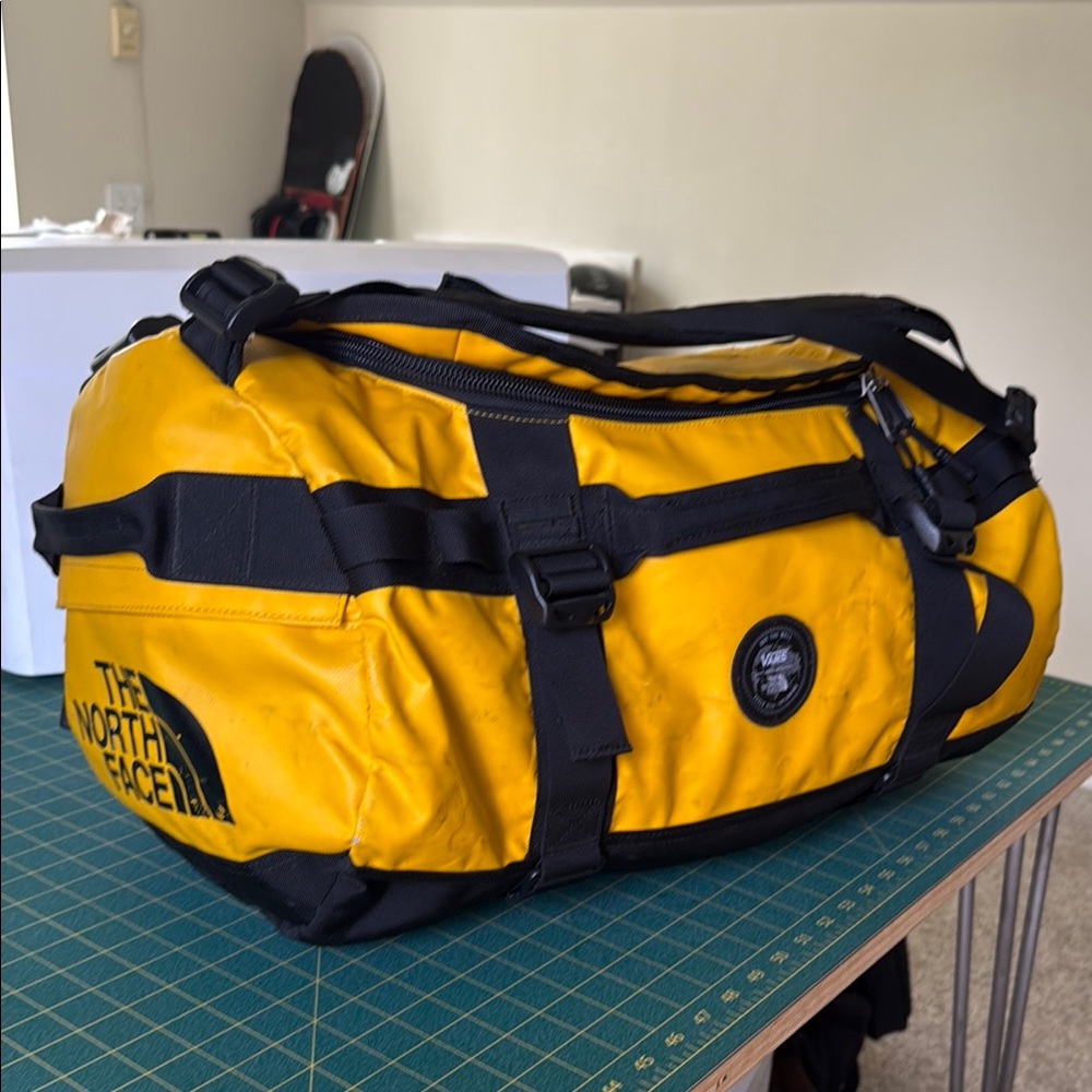The North Face / Vans Yellow and Black Duffel Bag Durable and Sporty